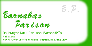 barnabas parison business card